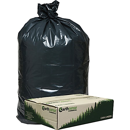 Webster Extra Heavy-Duty Trash Can Liners, 33-Gallon, Black, Pack Of 80