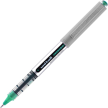 uni ball Vision Rollerball Pens Fine Point 0.7 mm Gray Barrel Blue Ink Pack  Of 12 - Office Depot