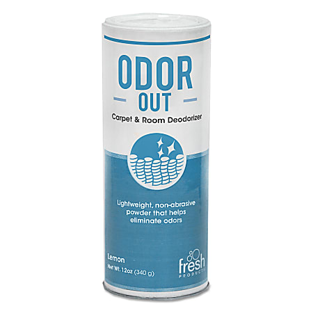 Fresh Products Odor-Out Rug And Room Deodorant, Lemon Scent, 12 Oz, Pack Of 12 Cans