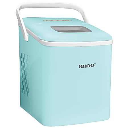 Igloo 26 Lb Automatic Self-Cleaning Portable Countertop Ice Maker With Handle, Aqua