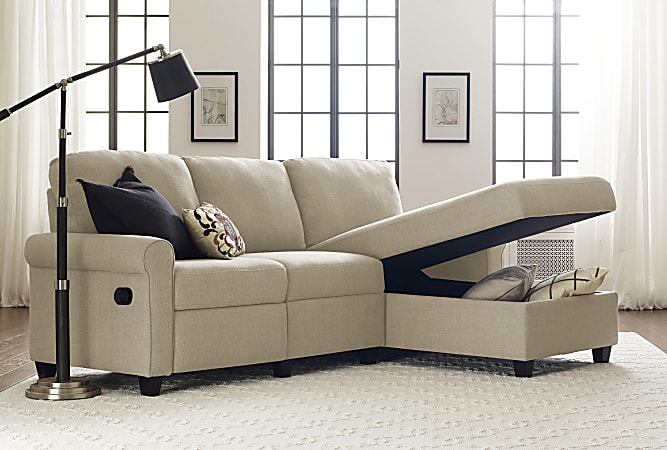 Serta Copenhagen Reclining Sectional With Storage Chaise Right