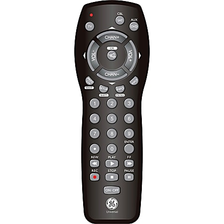GE 3 Devices Universal Remote Control - TV, VCR, DVD Player, Cable Box, Satellite Box