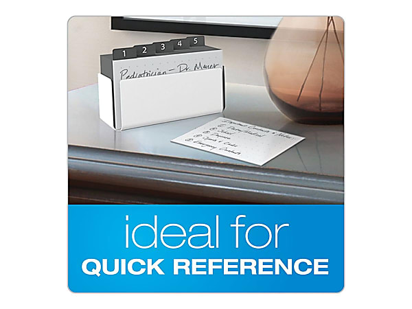 Oxford at Hand Note Card Organizer Charcoal - Office Depot