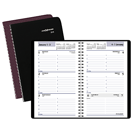 AT-A-GLANCE® DayMinder® Executive Weekly Appointment Book, 4 7/8" x 8", Assorted Colors, January to December 2018 (G21010-18)