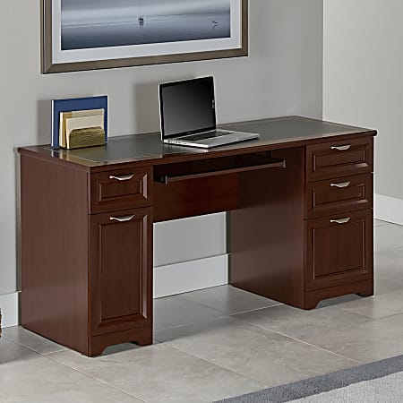 Realspace® Magellan 59"W Manager's Computer Desk, Classic Cherry