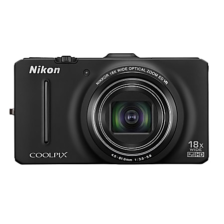 Nikon® Coolpix® S9300 16.0-Megapixel Digital Camera, Black