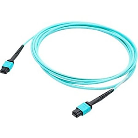 AddOn 5m Arista Networks CAB-M12PM12P-M5 Compatible MPO (Male) to MPO (Male) 12-strand Aqua OM4 Crossover Fiber OFNR (Riser-Rated) Patch Cable - 100% compatible and guaranteed to work