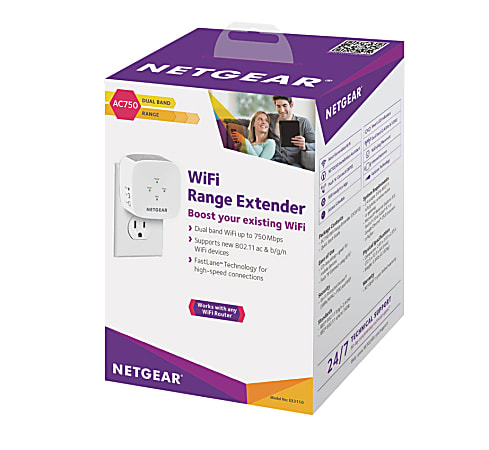 Répéteur WiFi Netgear EX3110 AC750 Dual Band Compact - EX3110-100FRS REPETEUR  WIFI AC750