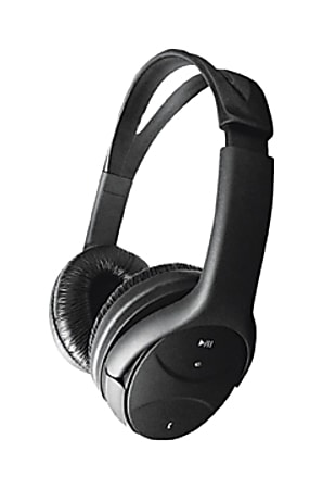 HYPE HY-980-BT-BLK One-Touch Bluetooth Stereo Headphones - For Bluetooth-Enabled Tablets, Smartphones And More - Black