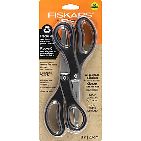 Fiskars Office Scissors 8 Black Pack Of 2 - Office Depot