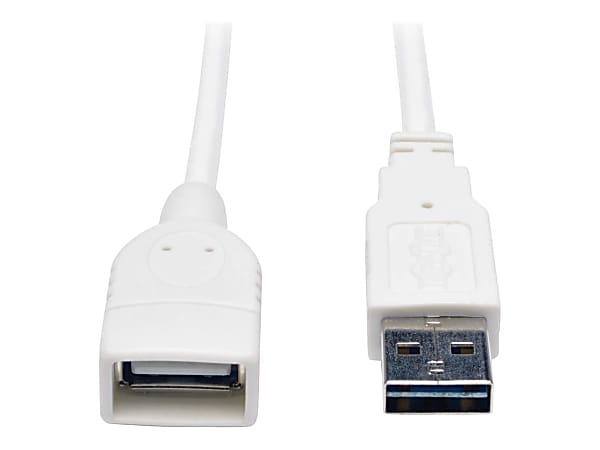 Eaton Tripp Lite Series Universal Reversible USB 2.0 Extension Cable (Reversible A to A M/F), White, 10 ft. (3.05 m) - UR024010WH