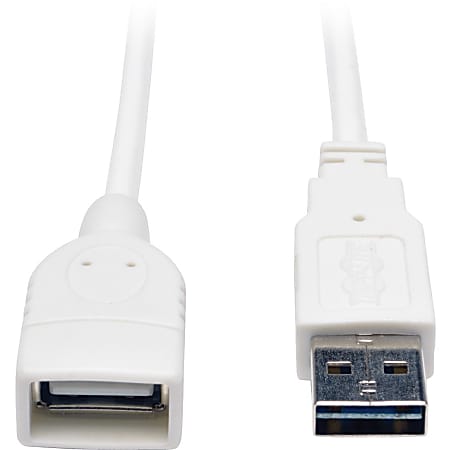 Eaton Tripp Lite Series Universal Reversible USB 2.0 Extension Cable (Reversible A to A M/F), White, 10 ft. (3.05 m) - UR024010WH