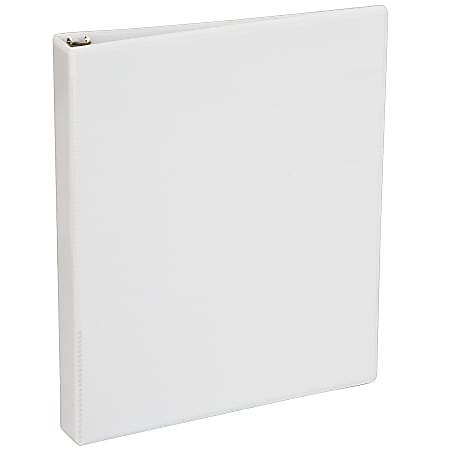 White 1 Rings Pack of 6 Binders Office Depot Brand Durable Round-Ring View Binders 