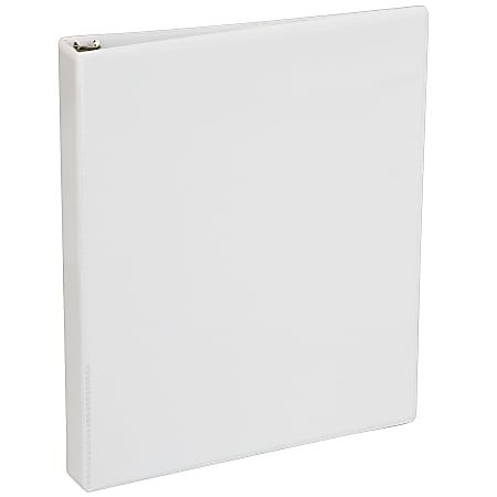 Just Basics® View 3-Ring Binder, 1" Round Rings, White, 75953