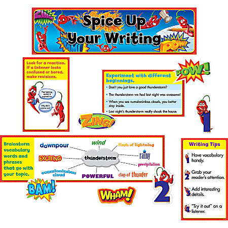 Creative Teaching Press Language Arts Mini Bulletin Board, Spice Up Your Writing, Grades 3-5