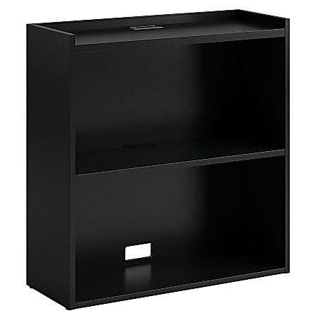 Christopher Lowell Geometrix Bookcase, 31 1/4"H x 30"W x 11 1/2"D, Classic Black