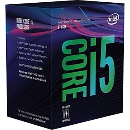 Intel Core i5 8400 - 2.8 GHz - 6-core - 6 threads - 9 MB cache - LGA1151 Socket - Box