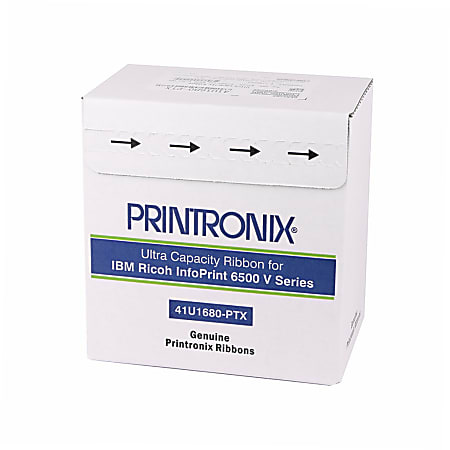 Printronix® PRT41U1680PTX (Ricoh® InfoPrint 41U1680PTX) Black Twin-Spool Ribbons, Pack Of 6