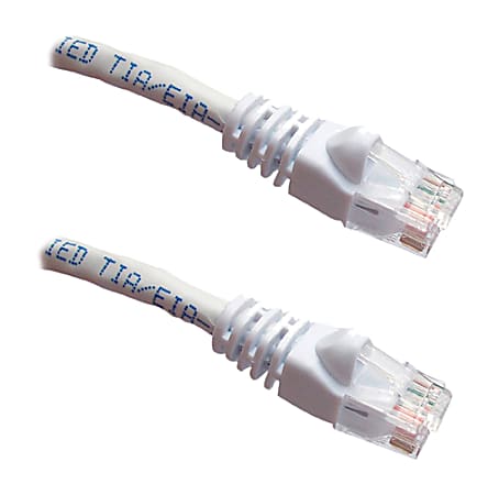 Professional Cable Gigabit Ethernet Cat6 UTP Cable with Boots, 1 ft, White