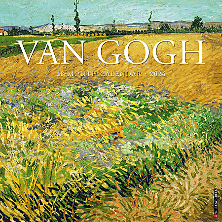 2024 Willow Creek Press Art & Design Monthly Wall Calendar, 12" x 12", Van Gogh, January To December