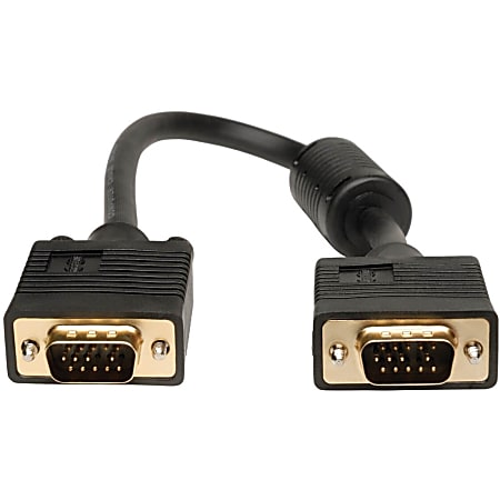 Eaton Tripp Lite Series VGA High-Resolution RGB Coaxial Cable (HD15 M/M), 1 ft. (0.31 m) - VGA cable - P502001