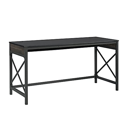 Sauder® Foundry Road 59"W Commercial Office Table Computer Desk, Carbon Oak