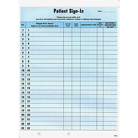 Doctor office sign in labels
