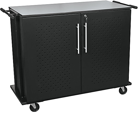 Balt™ Odyssey 8-Shelf Laptop Charging Cart, 40"H x 53"W x 24"D, Charcoal