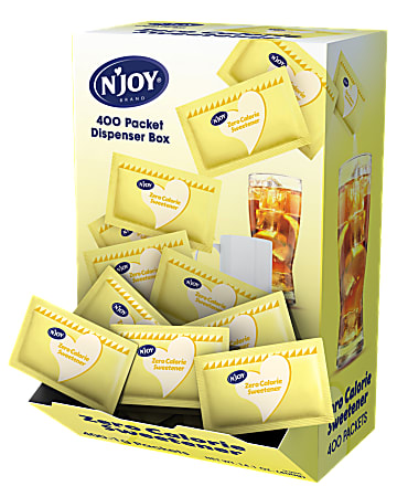 N&#x27;Joy® Sucralose Packets With Dispenser, Yellow, Box Of