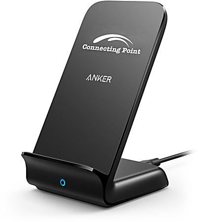 Custom Powerwave 7.5W Qi Wireless Charger Stand, 3.3" x 2.75", Black