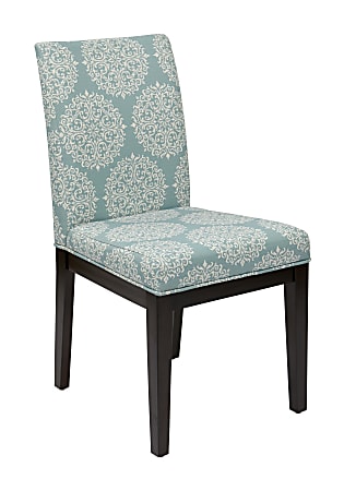 Ave Six Dakota Parsons Chair, Gabrielle Sky/Dark Brown