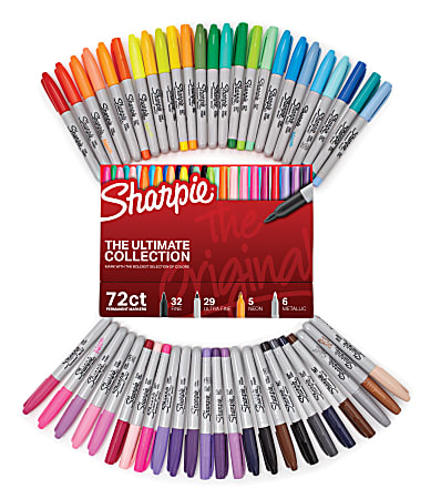 Sharpie 72 Piece Ultimate Pack FineUltra Fine Point Assorted Colors -  Office Depot