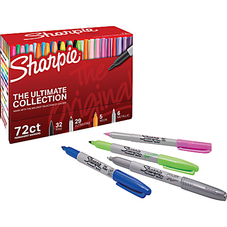 Sharpie 75847 Permanent Markers, Ultra Fine Point, Assorted, 24/Set - 75847
