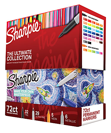 Sharpie 72 Piece Ultimate Pack FineUltra Fine Point Assorted Colors -  Office Depot