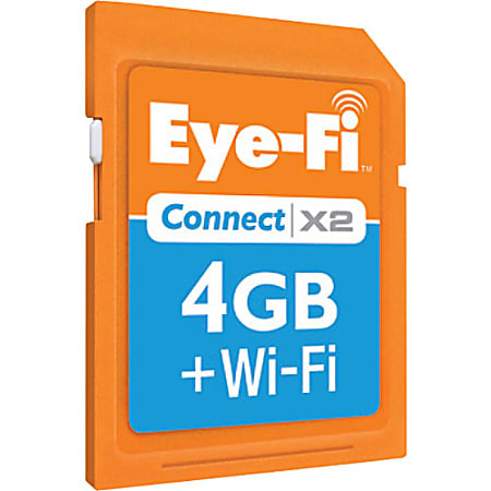 Eye-Fi Connect X2 Wireless 4GB SDHC Memory Card - 1 Card/Pack - Class 6