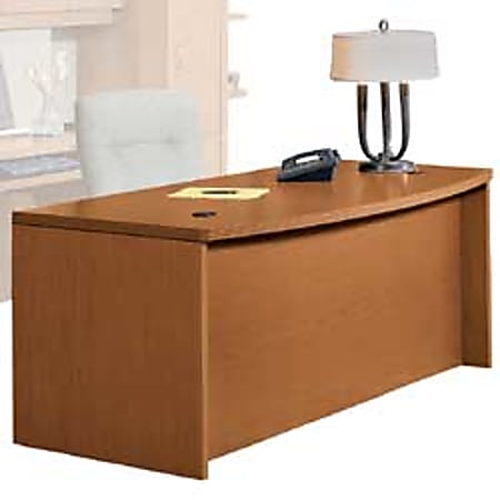 HON® Valido™ Double-Pedestal Bow Top Desk, 29 1/2"H x 72"W x 36"D, Bourbon Cherry