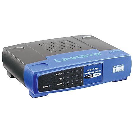 Linksys By Cisco® EtherFast® EZXS55W 10/100 5-Port Auto-Sensing Switch