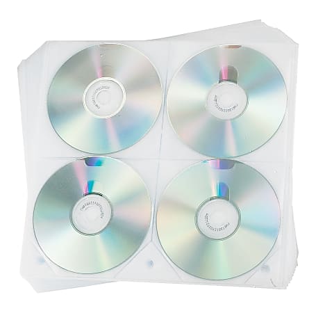 Office Depot® Brand CD Sleeves For 3-Ring Binder, Pack Of 10