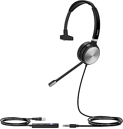 Yealink USB Wired Headset, Black, YEA-UH36-MONO-USBC