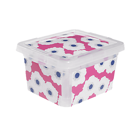 See Jane Work® Storage Box, 4"H x 6 1/2"W x 7 1/4"D, Pink Floral