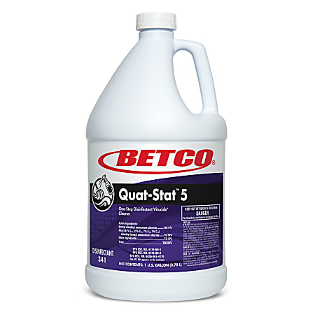Betco® Quat-Stat 5 Disinfectant, Lavender, 140 Oz Bottle, Case Of 4