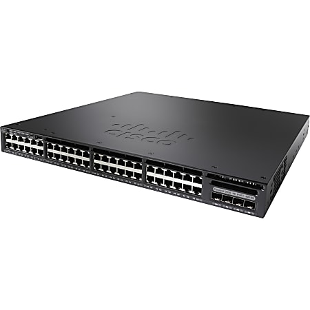 Cisco Catalyst 3650-48F Ethernet Switch - 48 Ports - Manageable - 10 Gigabit Ethernet - 10/100/1000Bas - WSC365048FDLRF