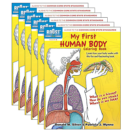 Dover Publications BOOST Coloring Books, My First Human Body, Pack Of 6 Books