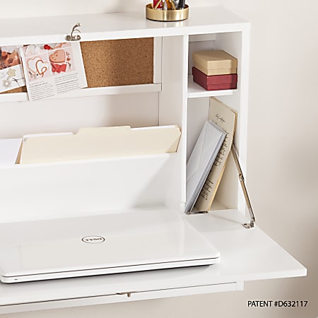Southern Enterprises 26 W Wall Mount Folding Laptop Computer Desk