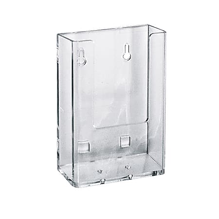 Azar Displays Wall-Mount Brochure Holders, Trifold, 1 Pocket, 6 1/4"H x 4"W x 1 1/2"D, Pack Of 10