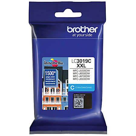 Brother® LC3019I Cyan Extra-High-Yield Ink Cartridge, LC3019C