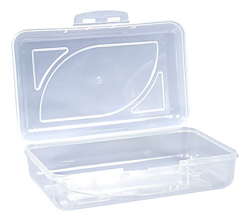 Cra Z Art Plastic School Box 2 316 H x 5 316 W x 8 D Clear