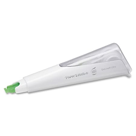 Paper Mate DryLine Ultra Correction Tape Dispenser - 0.20" Width x 19.69 ft Length - Pen Style - Refillable, Tear Resistant, Odorless - 1 Each - White