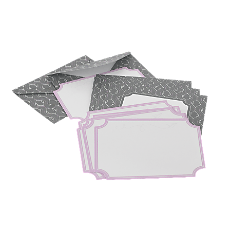 See Jane Work® Note Cards With Envelopes, 4" x 6", Lavender, Pack Of 6