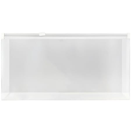 JAM Paper® Plastic Envelopes, 4 3/4" x 9 1/2", Clear, Pack Of 12